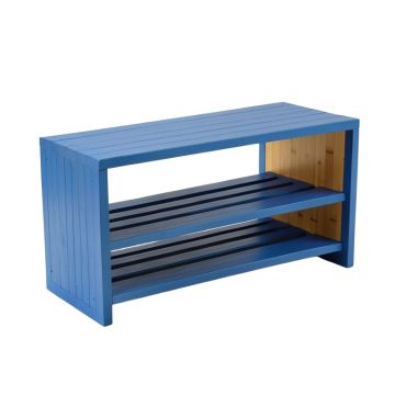 Maple Brook Shoe Storage Bench - Blue