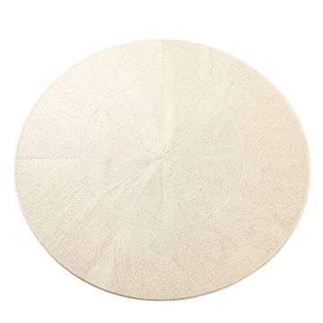 Vale Bend Round Area Rug - Cream