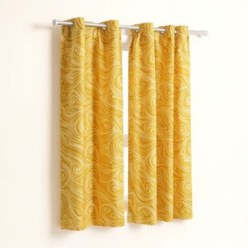 Ambesonne Yellow Window Curtains (synthetic illustration; no displayed measurements)