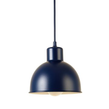 Flint Brook Pendant Light Suspended From One Plain Cable - Navy