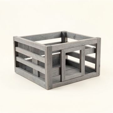 Linden Brook Empty Furniture-Style Pet Crate - Gray (synthetic illustration; no displayed measurements)
