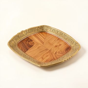 Elisha Gold Leaf Serving Tray (synthetic illustration; no displayed measurements)