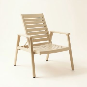 Flint Crossing Outdoor Lounge Chair - Beige (synthetic illustration; no displayed measurements)