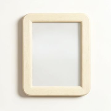 Fern Bend Framed Wall Mirror - Cream (synthetic illustration; no displayed measurements)