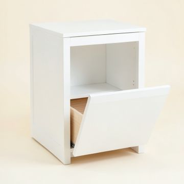 Summit Branch Freestanding Pull-Out Hamper Cabinet - White (synthetic illustration; no displayed measurements)