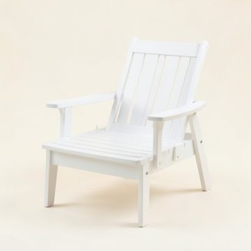 Stone Bluff Outdoor Lounge Chair - White (synthetic illustration; no displayed measurements)