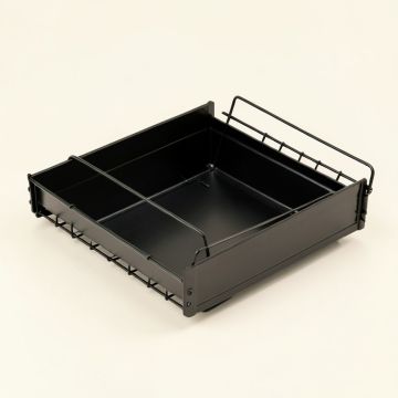 Willow Dell Empty Under-Desk Cable Tray - Black (synthetic illustration; no displayed measurements)