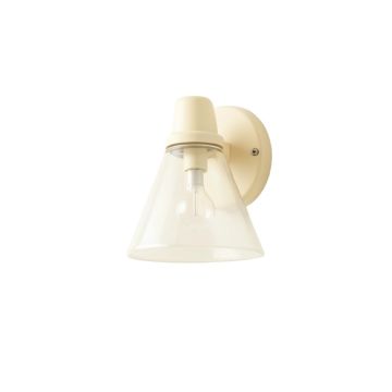 Shore Arc Wall Sconce Mounted On A Plain Wall - Cream