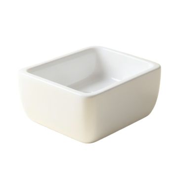 White Ceramic Rectangular Vessel Bathroom Sink