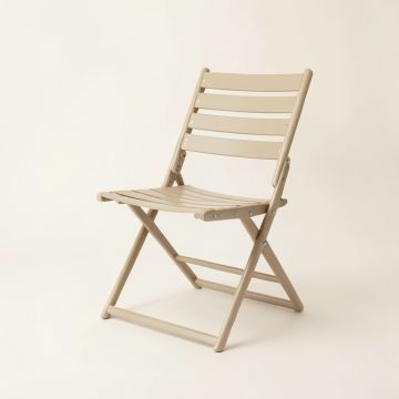 Cove Brook Folding Outdoor Chair - Beige (synthetic illustration; no displayed measurements)