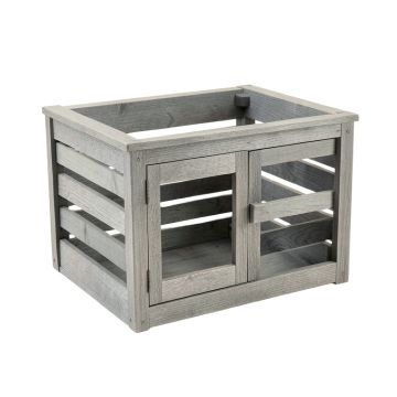 Briar Crest Empty Furniture-Style Pet Crate - Gray