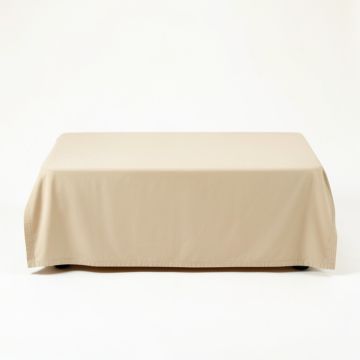 Juniper Branch Flat Bed Sheet - Beige (synthetic illustration; no displayed measurements)