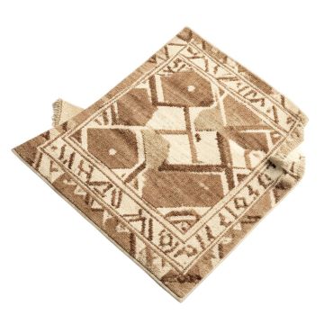 Quercia Geometric Tufted Wool Beige/Brown Area Rug