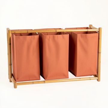 Aspen Edge Laundry Sorting Station With Plain Removable Bags - Terracotta (synthetic illustration; no displayed measurements)