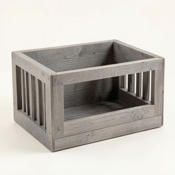 Ash Crossing Empty Furniture-Style Pet Crate - Gray (synthetic illustration; no displayed measurements)