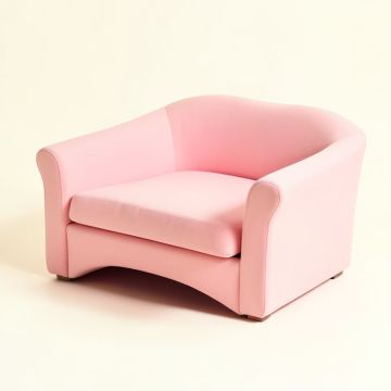 Upholstered Doll Sofa With Foldout Bed (synthetic illustration; no displayed measurements)