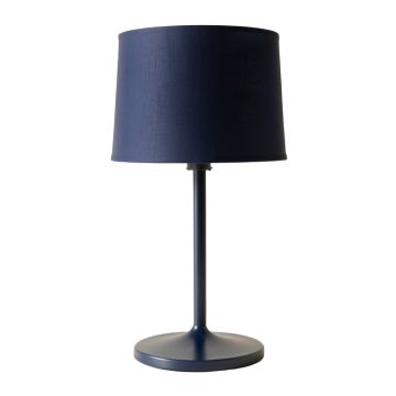 Willow Brook Table Lamp With A Plain Fabric Shade - Navy
