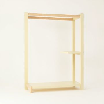 Olive Crest Empty Garment Rack - Cream (synthetic illustration; no displayed measurements)