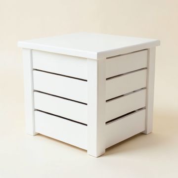 Pine Branch Closed Garden Compost Bin - White (synthetic illustration; no displayed measurements)