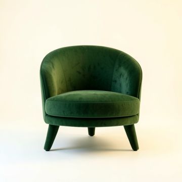 Field Bend Upholstered Armchair - Green (synthetic illustration; no displayed measurements)