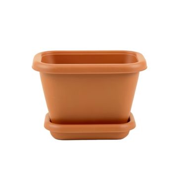 Moss Branch Empty Raised Planter - Terracotta