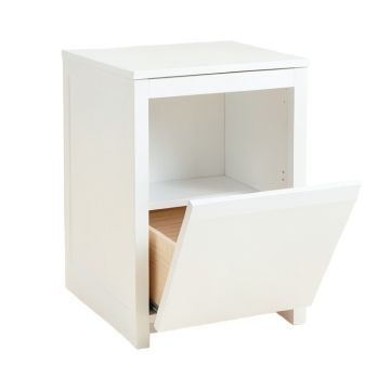 Summit Branch Freestanding Pull-Out Hamper Cabinet - White