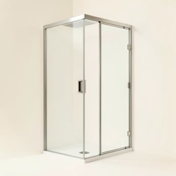 Infinity 44 '' X 65.5 '' Frameless Bypass Sliding Shower Door (synthetic illustration; no displayed measurements)