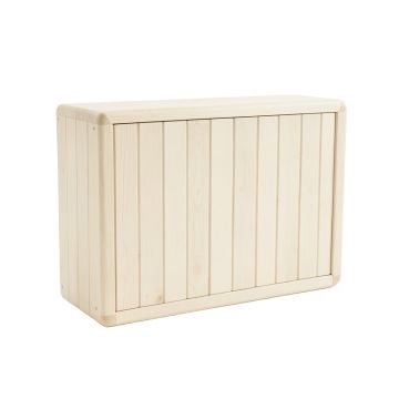 Reed Arc Narrow Outdoor Storage Bench - Ivory
