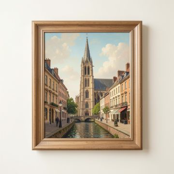 La Grand Rue , Argenteuil Sisley Framed Painting (synthetic illustration; no displayed measurements)