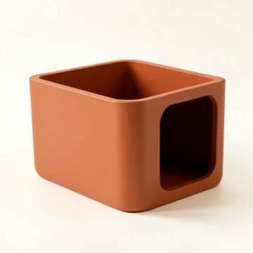 Elm Field Empty Furniture-Style Litter Enclosure - Terracotta (synthetic illustration; no displayed measurements)