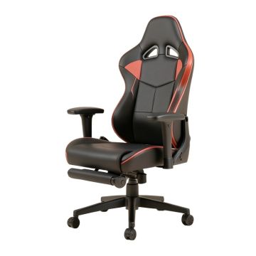 Gaming Chair With Footrest Adjustable Backrest Reclining Leather Office Chair