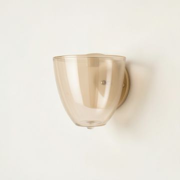 Laurel Crest Wall Sconce Mounted On A Plain Wall - Beige (synthetic illustration; no displayed measurements)