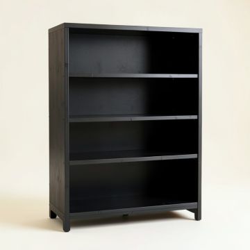Meadow Field Freestanding Bookcase - Black (synthetic illustration; no displayed measurements)