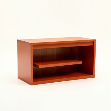 Dune Bluff Low Bookcase - Terracotta (synthetic illustration; no displayed measurements)