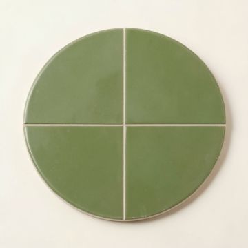 Penny Round .75 '' X .75 '' Porcelain Mosaic Tile In Olive (synthetic illustration; no displayed measurements)