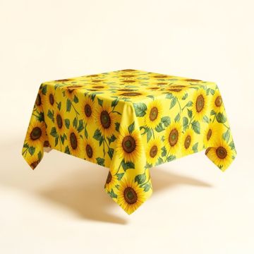 Yacine Sunflower Tablecloth (synthetic illustration; no displayed measurements)