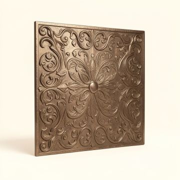 Luxuriant 12 '' X 16 '' Metal Decorative Mural Tile (synthetic illustration; no displayed measurements)