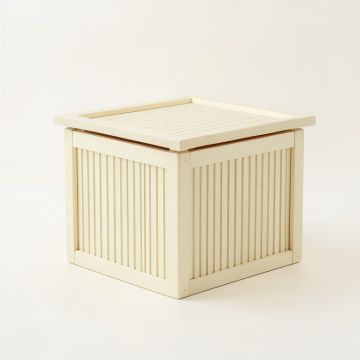 Rowan Crest Closed Outdoor Storage Box - Ivory (synthetic illustration; no displayed measurements)