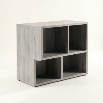 Slate Bridge Desktop Shelving Unit - Gray (synthetic illustration; no displayed measurements)