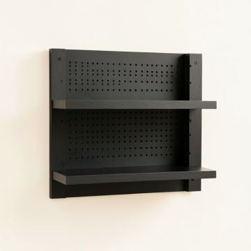 Rowan Bluff Empty Wall-Mounted Tool Organizer Panel - Black (synthetic illustration; no displayed measurements)