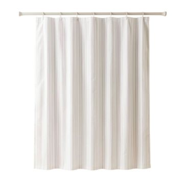 Ash Arc Shower Curtain Hanging Flat From A Plain Rod