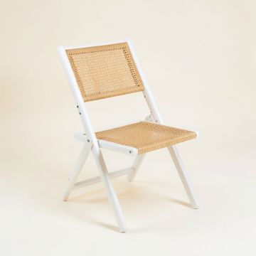 Vale Crest Folding Outdoor Chair - White (synthetic illustration; no displayed measurements)