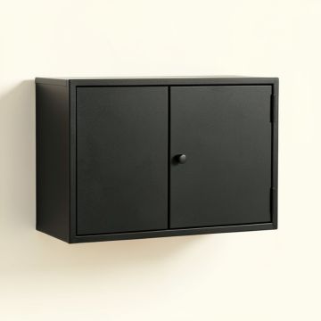 Brook Crossing Wall-Mounted Entry Cabinet - Black (synthetic illustration; no displayed measurements)