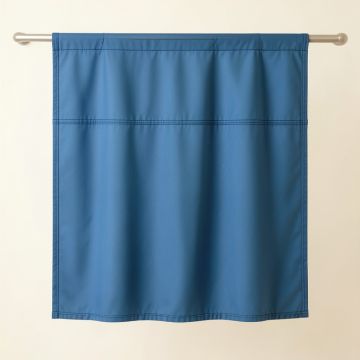 Linden Crossing Shower Curtain Hanging Flat From A Plain Rod - Blue (synthetic illustration; no displayed measurements)