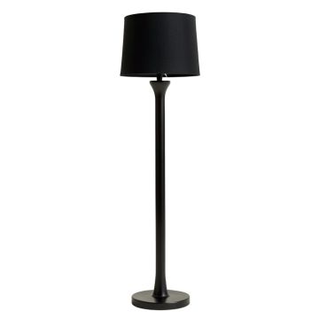 Dawn Bluff Floor Lamp With A Plain Fabric Shade - Black