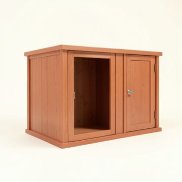 Hazel Branch Empty Furniture-Style Litter Enclosure - Terracotta (synthetic illustration; no displayed measurements)