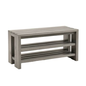 Laurel Edge Shoe Storage Bench - Gray