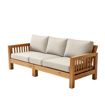 Summerton Teak Patio Sofa With Cushions