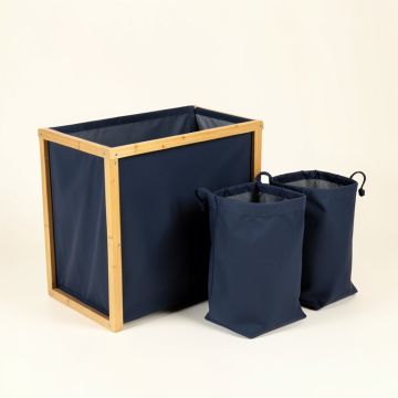River Brook Laundry Sorting Station With Plain Removable Bags - Navy (synthetic illustration; no displayed measurements)