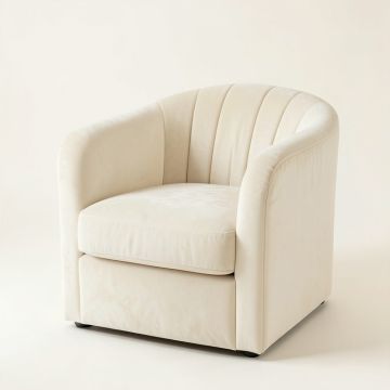 Dawn Bluff Upholstered Armchair - Ivory (synthetic illustration; no displayed measurements)